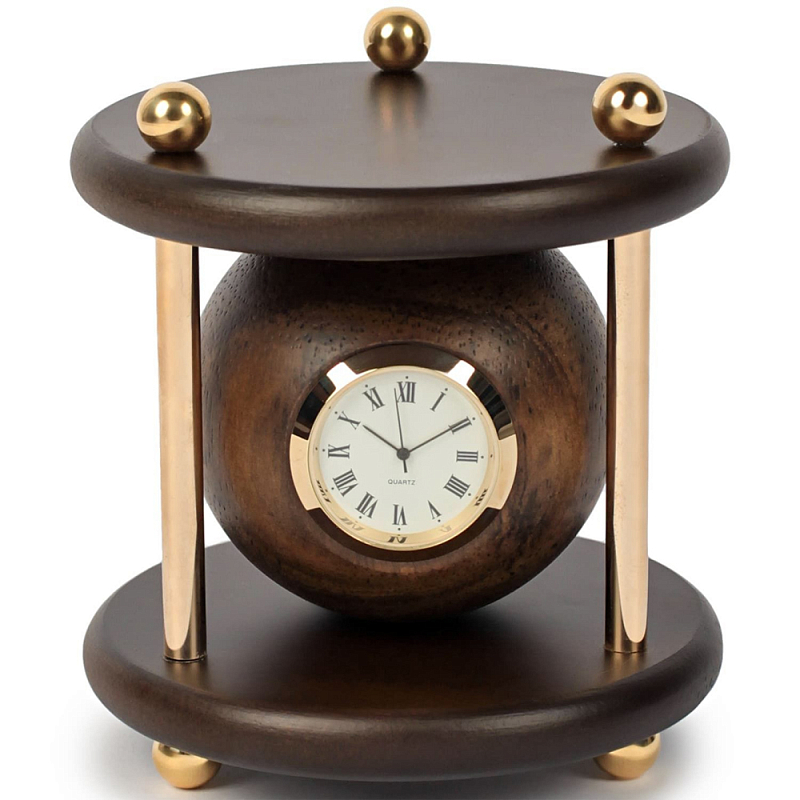 Часы настольные Time Forward Коричневый Золотой Часы настольные Time Forward Коричневый Золотой в Челябинске | Loft Concept