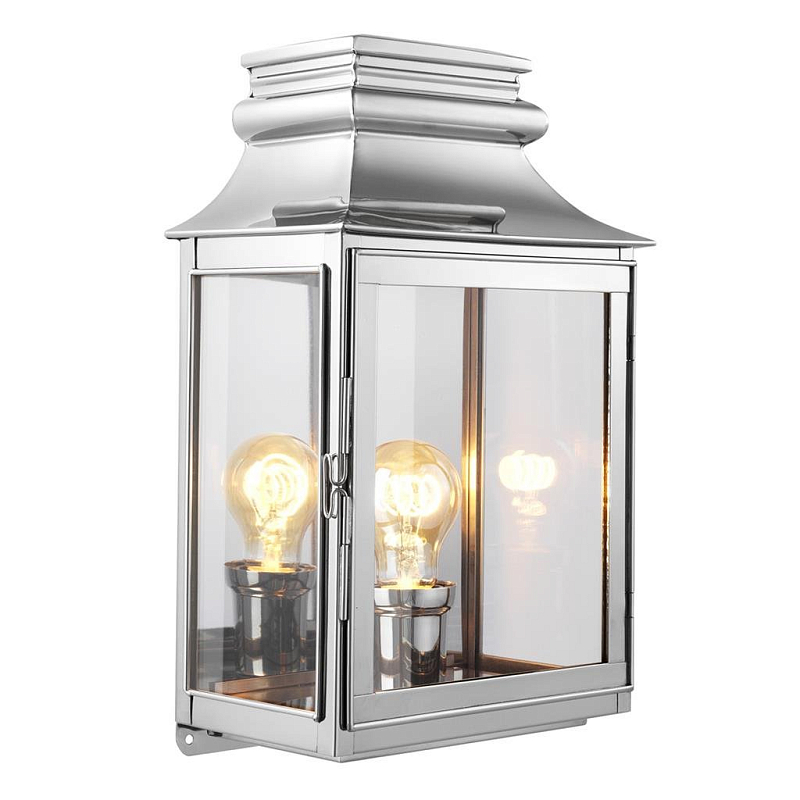 Бра Eichholtz Wall Lamp Primo L Nickel Никель Прозрачное Стекло в Челябинске | Loft Concept 