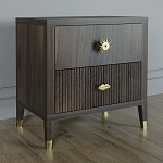 Тумба прикроватная с двумя ящиками Elsa Dreams Walnut варинант исполнения - 1 | Loft Concept в Челябинске