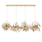 Люстра подвесная из четырех частей с металлическими круглыми элементами Terzani Argent варинант исполнения - 1 | Loft Concept в Челябинске