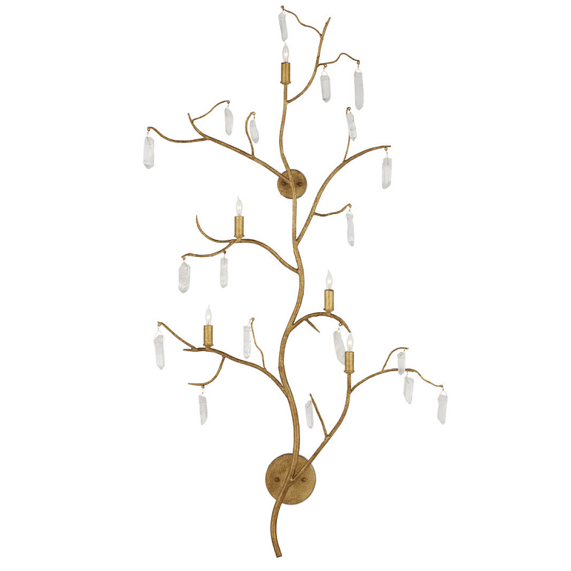 Бра с каркасом в виде веток усыпанных кристаллами Branches with Crystals Золотой Бра с каркасом в виде веток усыпанных кристаллами Branches with Crystals Золотой в Челябинске | Loft Concept