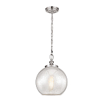 Подвесной светильник с прозрачным стеклянным плафоном в форме шара в современном стиле на цепи Feiss варинант исполнения - 2 | Loft Concept в Челябинске