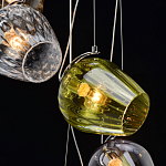 Люстра каскадная с 5-ю разноцветными стеклянными плафонами Kaleido варинант исполнения - 10 | Loft Concept в Челябинске