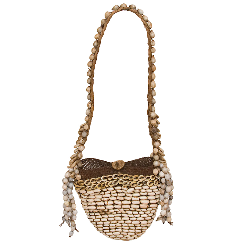 Декоративный аксессуар сумка из ракушек Aboriginal Bag Beige Коричневый Бежевый Декоративный аксессуар сумка из ракушек Aboriginal Bag Beige Коричневый Бежевый в Челябинске | Loft Concept