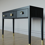 Дизайнерский Письменный стол Elsa Dreams Black с тремя ящиками варинант исполнения - 2 | Loft Concept в Челябинске