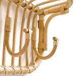 Настенная вешалка из ротанга с полкой Willa Wall Shelf Hanger варинант исполнения - 3 | Loft Concept в Челябинске