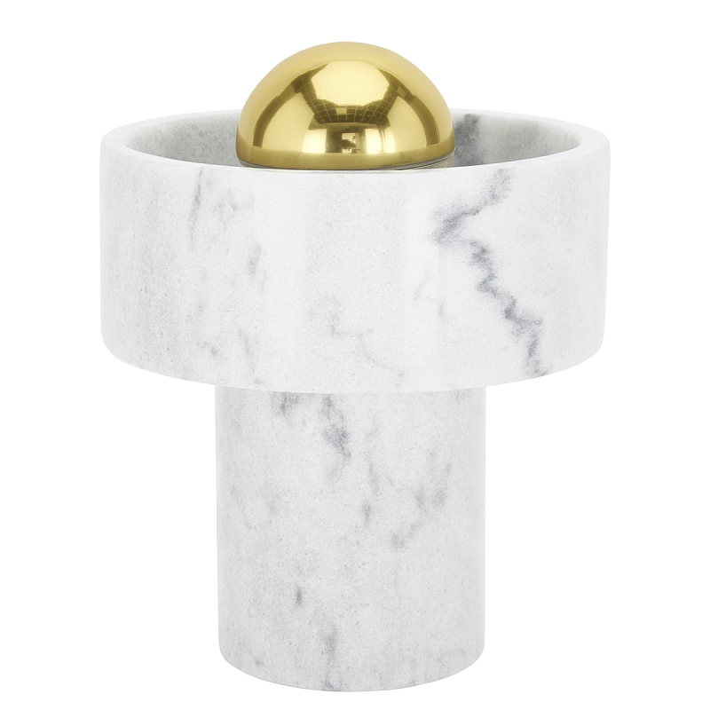 Настольная лампа Stone Table lamp Белый Золотой Настольная лампа Stone Table lamp Белый Золотой в Челябинске | Loft Concept