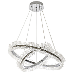 Люстра два кольца с хрустальным декором Rowan Crystal Ring Horizontal Chrome Chandelier варинант исполнения - 2 | Loft Concept в Челябинске