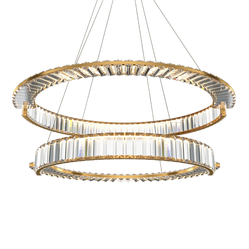 Люстра подвесная Krone 3000К 90Вт Латунь Прозрачный в Челябинске | Loft Concept 