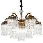 Подвесная люстра с плафонами с виде трубчатых хрустальных подвесок Cadice Chandelier 7 варинант исполнения - 1 | Loft Concept в Челябинске