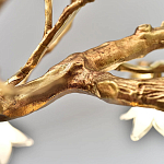 Люстра в виде золотой ветки с цветами Glass Flower Pendant Light варинант исполнения - 8 | Loft Concept в Челябинске