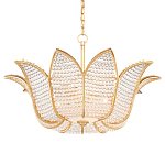 Люстра в форме тюльпана с лепестками из прозрачных стеклянных бусин Hanging Flowers варинант исполнения - 3 | Loft Concept в Челябинске