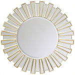 Зеркало круглое с лучами из зеркальных фацетов Silver Facet варинант исполнения - 1 | Loft Concept в Челябинске