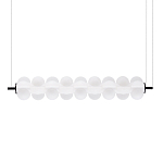 Светодиодный подвесной светильник линейный с белым воздушным плафоном Glowing Cloud варинант исполнения - 3 | Loft Concept в Челябинске