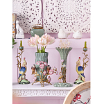 Подсвечник в образе попугая из фарфора с бронзовыми элементами Eden Garden варинант исполнения - 4 | Loft Concept в Челябинске