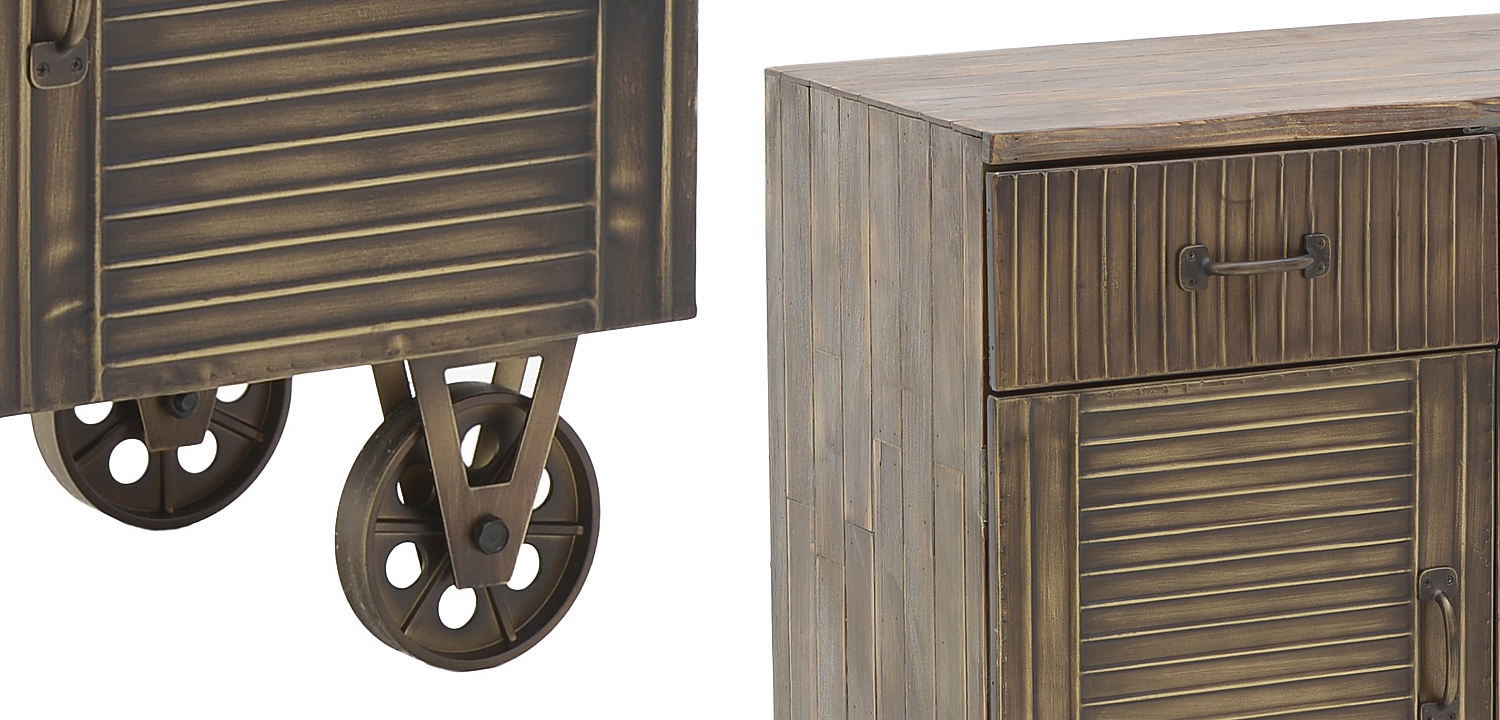 Комод в стиле Лофт на колёсах Mojens Loft Chest of Drawers Комод в стиле Лофт на колёсах Mojens Loft Chest of Drawers - Loft-Concept в Челябинске
