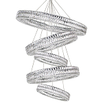 Вертикальная Композиция из круглых Хрустальных светильников Elizabeth Хром варинант исполнения - 1 | Loft Concept в Челябинске