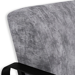 Кресло серый велюр с жесткими подлокотниками на полозьях Ashton варинант исполнения - 5 | Loft Concept в Челябинске