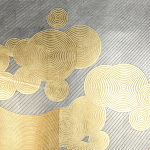 Обои ручная роспись в стиле Арт-деко Namban Colourway SC-289 on gold gilded paper варинант исполнения - 1 | Loft Concept в Челябинске