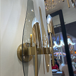 Бра с двумя плафонами дымчатого и янтарного цвета Vertical Glass варинант исполнения - 2 | Loft Concept в Челябинске