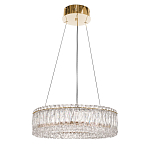 Люстра подвесная круглая из прозрачного хрусталя с золотым корпусом Selfsufficient варинант исполнения - 3 | Loft Concept в Челябинске