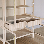 Витрина Primo со стеклянными фасадами и 2 ящиками Светлый дуб варинант исполнения - 4 | Loft Concept в Челябинске