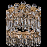 Люстра круглая с декоративными элементами в виде крупных хрустальных цветов Palace Gardens варинант исполнения - 5 | Loft Concept в Челябинске