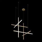 Люстра с 6-ю  пересекающимися цилиндрическими плафонами на тонких тросах Trumpet tube варинант исполнения - 3 | Loft Concept в Челябинске