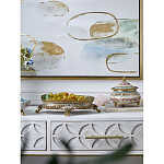 Чаша с цветочным орнаментом на бронзовых ножках Eden Garden варинант исполнения - 2 | Loft Concept в Челябинске