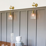 Бра с подвесной лампой на шнуре и ребристым патроном Elstead Lighting варинант исполнения - 2 | Loft Concept в Челябинске