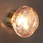 Бра с круглым плафоном из прозрачного стекла с пузырьками воздуха Effervia  варинант исполнения - 5 | Loft Concept в Челябинске