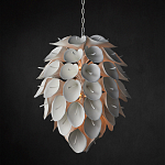 Люстра белая каплевидной формы из цветков лилии White Natural Lines варинант исполнения - 4 | Loft Concept в Челябинске