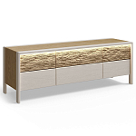 ТВ тумба 2 двери и 2 ящика с подсветкой на рельефном фасаде Warm Industrial варинант исполнения - 5 | Loft Concept в Челябинске