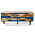 Стильный Буфет лофт 4 двери Cabinet Crimson River фасад эпоксидная смола  варинант исполнения - 1 | Loft Concept в Челябинске