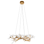 Люстра подвесная с прозрачными стеклянными птичками на ветвях Диаметр 80 см Serip Voa варинант исполнения - 2 | Loft Concept в Челябинске