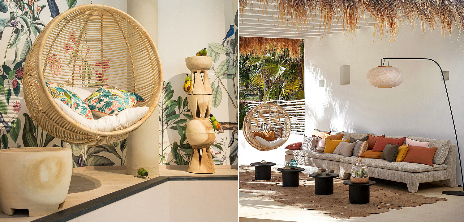 Подвесное кресло Wicker Hanging Chair Подвесное кресло Wicker Hanging Chair - Loft-Concept в Челябинске
