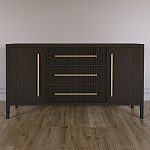 Буфет Primo с тремя ящиками и двумя фасадами Темный орех варинант исполнения - 1 | Loft Concept в Челябинске