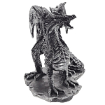 Декоративная статуэтка Дракон Dragon Black Silver Statuette варинант исполнения - 3 | Loft Concept в Челябинске