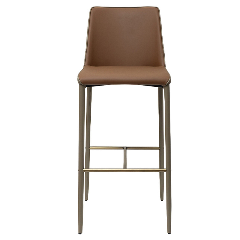 Стул барный с терракотовой обивкой из экокожи Spectacular High Chair Терракотовый Латунь Стул барный с терракотовой обивкой из экокожи Spectacular High Chair Терракотовый Латунь в Челябинске | Loft Concept