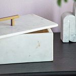 Шкатулка из белого мрамора Save Time варинант исполнения - 5 | Loft Concept в Челябинске