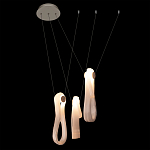 Подвесной светильник белого цвета с 3-мя изогнутыми плафонами Flow Loop варинант исполнения - 5 | Loft Concept в Челябинске