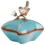Фарфоровая шкатулка с птицей Eden Garden Blue варинант исполнения - 1 | Loft Concept в Челябинске