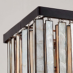 Люстра линейная прямоугольная с подвесками из натурального перламутра Nacre варинант исполнения - 3 | Loft Concept в Челябинске