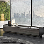 Дизайнерский комод серый с глянцевым фасадом Darren варинант исполнения - 2 | Loft Concept в Челябинске