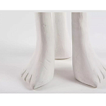 Дизайнерский журнальный стол белый на 3-х ножках в виде ступней African table варинант исполнения - 3 | Loft Concept в Челябинске