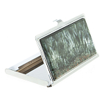 Визитница карманная металлическая с накладкой из натурального камня Серафинит Stone Business Card Holders  варинант исполнения - 2 | Loft Concept в Челябинске