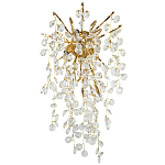 Бра с хрустальными подвесками на металлических ветках Fairytree Light Gold Wall Lamp варинант исполнения - 1 | Loft Concept в Челябинске