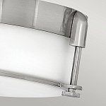 Потолочный светильник для ванных комнат цвета никель с плафоном из опалового стекла и декоративными держателями Hinkley варинант исполнения - 4 | Loft Concept в Челябинске