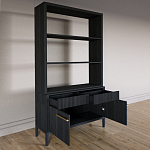 Стеллаж Primo с ящиками Черный дуб  варинант исполнения - 7 | Loft Concept в Челябинске