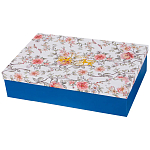 Чайный набор из фарфора синий на 6 персон 12 предметов Flower Porcelain Collection варинант исполнения - 3 | Loft Concept в Челябинске